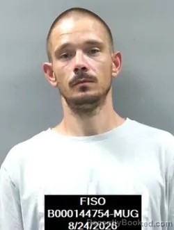 Mugshot of James Carl Wilson booked in Finney County, Kansas on August 24, 2026