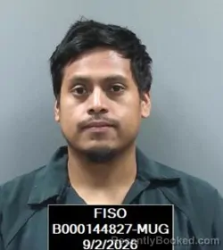 Mugshot of Ramon Osorio-Tino booked in Finney County, Kansas on September 2, 2026