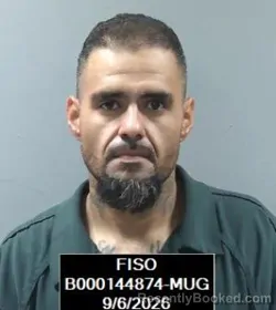 Mugshot of Oscar Bosquez-Hernandez booked in Finney County, Kansas on September 6, 2026