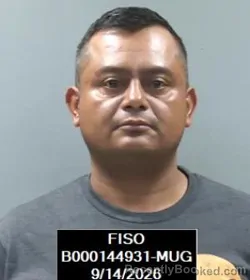 Mugshot of Saloman Mendoza-Hidalgo booked in Finney County, Kansas on September 14, 2026