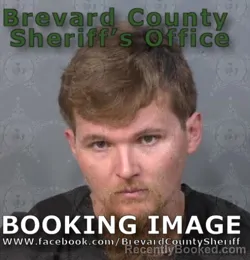 Mugshot of Andrew Allen Schuster booked in Brevard County, Florida on April 19, 2026