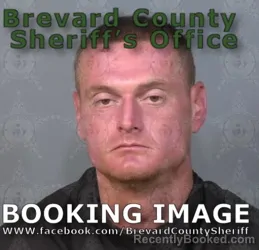 Mugshot of Adam David Merriman booked in Brevard County, Florida on April 21, 2026