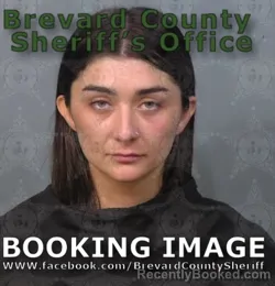 Mugshot of KAYLA GERLINDE MARIA MAXWELL booked in Brevard County, Florida on April 23, 2026