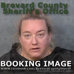 Mugshot of EMRALENA RANAE MOORE booked in Brevard County, Florida on April 24, 2026