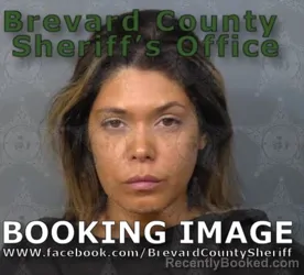 Mugshot of Erika Paula Bullard booked in Brevard County, Florida on April 25, 2026