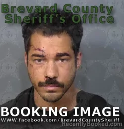Mugshot of JUSTIN MANUEL ALEXANDER booked in Brevard County, Florida on May 2, 2026