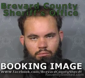 Mugshot of JUAN ADAM CARABALLO booked in Brevard County, Florida on May 3, 2026