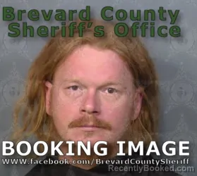 Mugshot of Adam Scott Hungerford booked in Brevard County, Florida on May 4, 2026