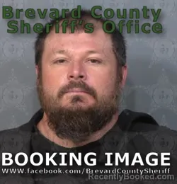 Mugshot of Travis Moore booked in Brevard County, Florida on May 8, 2026