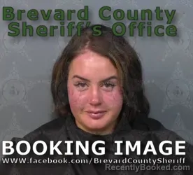 Mugshot of Julia Emily Mathews booked in Brevard County, Florida on June 18, 2026