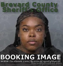 Mugshot of KAVERNYA MYESHA HARVEY booked in Brevard County, Florida on June 24, 2026