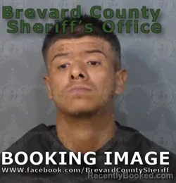 Mugshot of Kevin De Jesus Urbina booked in Brevard County, Florida on June 24, 2026