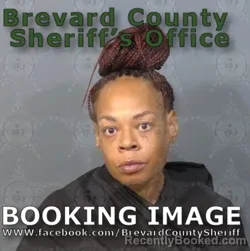 Mugshot of CLARICE EARLENE ABBY OLATONA booked in Brevard County, Florida on June 29, 2026