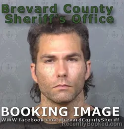 Mugshot of Aaron Lee Adams booked in Brevard County, Florida on June 30, 2026
