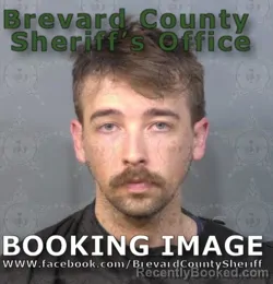 Mugshot of Hunter Gabriel Dedrick booked in Brevard County, Florida on July 1, 2026