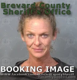 Mugshot of Nina Justine Roberts booked in Brevard County, Florida on August 9, 2026