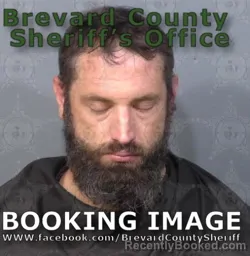 Mugshot of Joshua Adam Waser booked in Brevard County, Florida on August 10, 2026