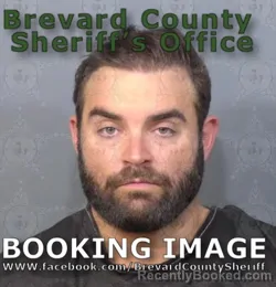 Mugshot of Zachary Allen Williamson booked in Brevard County, Florida on August 12, 2026