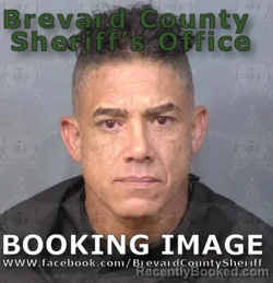 Mugshot of Robert Derek Carrasquillo booked in Brevard County, Florida on August 12, 2026