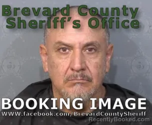 Mugshot of Cesar Everardo Leyva Rodriguez booked in Brevard County, Florida on August 12, 2026