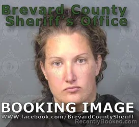 Mugshot of Sarah Faber booked in Brevard County, Florida on August 12, 2026