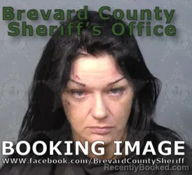 Mugshot of Sarah Marie Felker booked in Brevard County, Florida on August 13, 2026