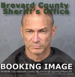 Mugshot of David Stuart Klug booked in Brevard County, Florida on August 13, 2026