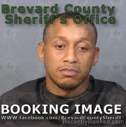 Mugshot of Derrick Marquis Densmore booked in Brevard County, Florida on August 14, 2026