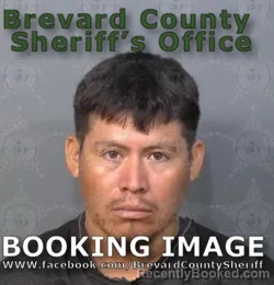 Mugshot of Rudy Lopez Ruiz booked in Brevard County, Florida on August 14, 2026