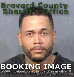 Mugshot of Brian Jose Sanchez Galarza booked in Brevard County, Florida on August 14, 2026