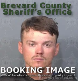 Mugshot of Hunter Roy Deacon Bodiford booked in Brevard County, Florida on August 14, 2026