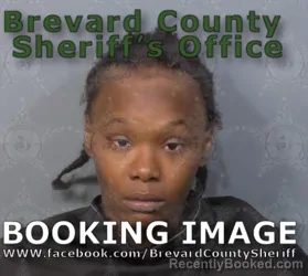 Mugshot of Geyonna Mantazia Piedra booked in Brevard County, Florida on August 14, 2026