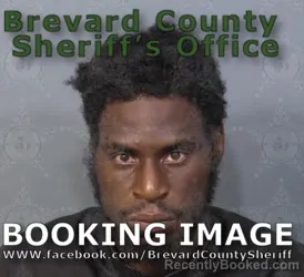 Mugshot of Shauntavious Xavier Baker booked in Brevard County, Florida on August 14, 2026