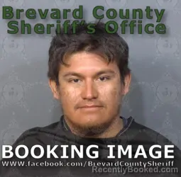 Mugshot of Cristian Antony Escobar Saines booked in Brevard County, Florida on August 15, 2026