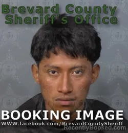 Mugshot of Ricardo Daniel Gomez Perez booked in Brevard County, Florida on August 15, 2026