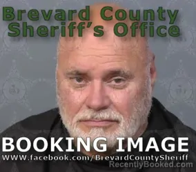 Mugshot of Joseph Roy Regan booked in Brevard County, Florida on August 16, 2026