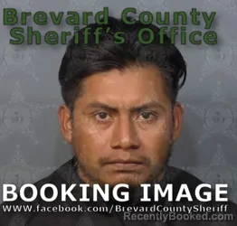 Mugshot of Pedro Marquez Cruz booked in Brevard County, Florida on August 16, 2026