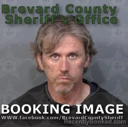 Mugshot of Justin Todd Cook booked in Brevard County, Florida on August 18, 2026