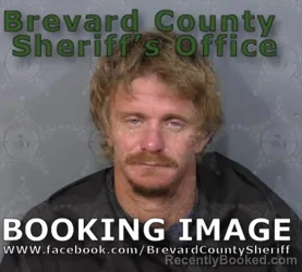 Mugshot of Dustin Rae Baird booked in Brevard County, Florida on August 18, 2026