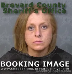 Mugshot of Megan Cassandra Dickerson booked in Brevard County, Florida on August 21, 2026