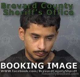 Mugshot of Hamid Ezequiel Diaz booked in Brevard County, Florida on August 21, 2026
