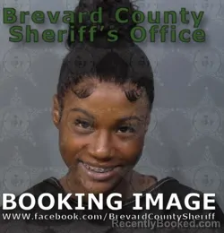 Mugshot of Aquerya Lamyah Collins booked in Brevard County, Florida on August 21, 2026