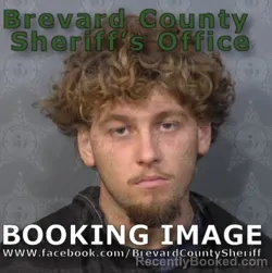 Mugshot of Kieran Gables Mckinney booked in Brevard County, Florida on August 21, 2026