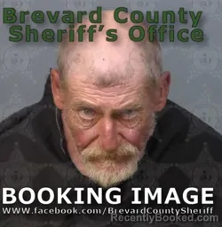 Mugshot of John Emerson Allen booked in Brevard County, Florida on August 21, 2026