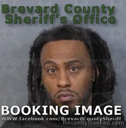 Mugshot of Aaron Deon Elmore booked in Brevard County, Florida on August 22, 2026
