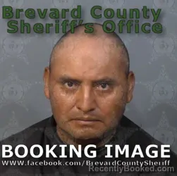 Mugshot of Oscar Gomez Mendez booked in Brevard County, Florida on August 22, 2026