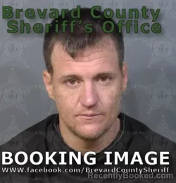 Mugshot of James Tyler Diacont booked in Brevard County, Florida on August 23, 2026