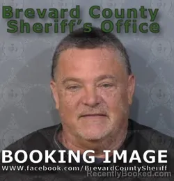 Mugshot of Larry Holland booked in Brevard County, Florida on August 23, 2026