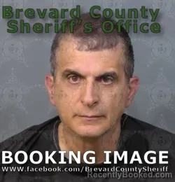 Mugshot of David L Tehrani booked in Brevard County, Florida on August 23, 2026