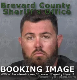 Mugshot of Tyler James Bultema booked in Brevard County, Florida on August 23, 2026
